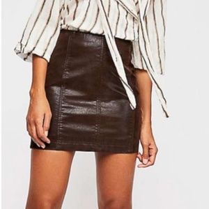 NWT Free People ModernFemme Vegan Leather Skirt